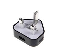 iSeventy9 3 Pin Wall Charger Adapter with USB Port 1 Amp Power Adapter Compatible For iPhone iPad - Black