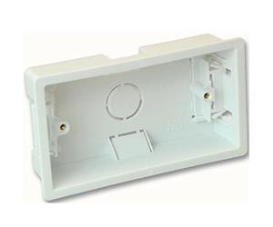 iSeventy9 35mm Dry Lining Pattress Back Box Double 2 Gang White Wall Flush Mount Socket