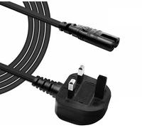 iSeventy9 50cm Figure 8 AC Power Cable, IEC C7 Mains Power Lead, UK Plug Power Cord Compatible with, LED LCD Smart TV, Laptops, Monitor, Projector - Black