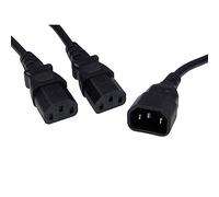 iSeventy9 C14 to 2 x C13 IEC Mains Power Y Splitter Cable Kettle Lead PC Monitor (30cm)