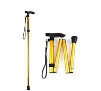 iSeventy9 Lightweight Adjustable Folding Walking Stick, Walking Stick for Women and Men, Aluminium Walking Stick-Gold