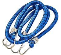iSeventy9 Multi-Purpose 30 Inch Bungee Cords Round Elastic Climb Bungee Rope with Metal Hooks - 750mm - Blue (2 Pack)
