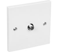 iSeventy9 Single 1 Gang Sky TV & Satellite Socket, Square Edge, White