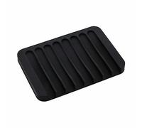 iSeventy9 Soap Dish Silicone Self Drain Non-Slip Flexible Soap Storage Soap Drainer for Bathroom Kitchen Toilet - Black