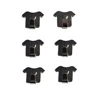 iSeventy9 Stainless-Steel Shirt Shaped Self-Adhesive Hooks Hanger Sticky On Wall Door Rope Tea Towel - Pack of 6
