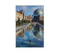 Isfahan, Iran - Persian Mosque Middle East Travel Canvas Poster Bedroom Decor Landscape Office Room Decor Gift 12" L X 18" W