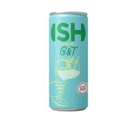 ISH Non Alcoholic G&T 250ml - Alcohol Free Cocktail - Alcohol Free Gin and Tonic, Case of Six Cans
