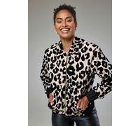 Isha's Timeless collection Leopard Velvet Bomber Jacket - XL