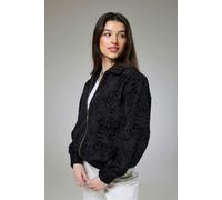 Isha's Timeless collection Vintage Black Velvet Bomber Jacket - XL