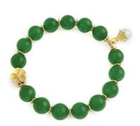 ISHEEP Little Peach Blossom Jade Bracelet Set | Healing Gemstone Beads | Stretchy Bracelets for Women and Men JADE11