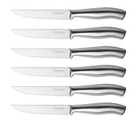 isheTao Steak Knives Set of 6 - Dishwasher Safe, Rust-Free Stainless-Steel Steak Knives with Sharp Serrated Edge & Ergonomic Non-Slip Handle, Rust-Proof & Scratch-Resistant