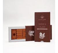 ISHOM | Amber Oudh Smudge Incense Bricks| Made with Amber Oil & Agarwood | for Prosperity & Excitement |15N+1 Burner
