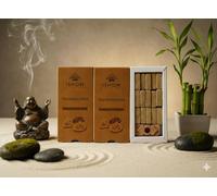 ISHOM Smudge Incense Bricks (15pcs + 1 Holder) | Made with Californian Leaves | Purify Your Home & Clear Negative Energy | Ideal for Meditation, Rituals, & Aromatherapy (3 x Pck, Frankincense)