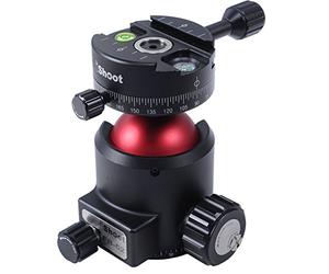 iShoot Panoramic Ball Head - Low Center of Gravity and High Locking Force With Panning Clamp on Top and Panorama Base at Bottom Compatible with RRS/Arca-Swiss Camera Quick Release Plate