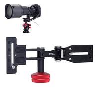 iShoot Portable Telephoto Lens Bracket, Foldable Long Focus Lens Support, Zoom Lens Stand, 2-in1 Camera Quick Release Plate Compatible with Manfrotto 200PL & Arca-Swiss Fit Tripod Ball Head Clamp