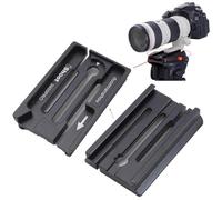 iShoot Quick Release Plate Converter Clamp Adapter, Compatible with Manfrotto 50mm Fluid Head, Converting 39mm Arca-Swiss Fit QR-Plate to 50mm Sachtler Fit Tripod Gear Hydraulic Head Clamp