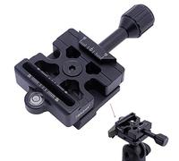 iShoot Tripod Head Clamp Adapter Quick Release Plate Converter Suitable for Converting Arca-Swiss Quick Release Plate to Manfrotto RC2 Tripod Ball Head Clamp, Compatible with Manfrotto 200PL / 410PL