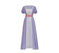 iSHOWcos Titanic Rose Cosplay Dress Women Regency Evening Party Gown (White and Purple, M)