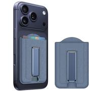 iShowMount for MagSafe Wallet with Stand, Magnetic Phone Wallet [4-Card Holder][RFID Blocking], CellPhone Credit Card Holder for iPhone 17/16/15/14/13/12-Sky Blue