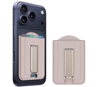 iShowMount for MagSafe Wallet with Stand, Magnetic Phone Wallet [4-Card Holder][RFID Blocking], CellPhone Credit Card Holder for iPhone 17/16/15/14/13/12-Desert Gold