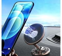 iShowMount Strong Magnetic Car Phone Holder for Magsafe, 210° Adjustable Car Phone Mount [2400gf Magnetic],Suitable for Windshield/Mirror/Gym Compatible with iPhone 17 16 15 14 Pro Max-Red Copper