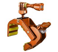 iSHOXS Shark universal action cam Mount, with largd clamping range of 28-65mm, for GoPro, Rollei and compatible action-cameras - orange