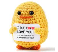 ishphso Positive Duck, Handmade Emotional Cheer Support Positive Funny Pickle Potato Nuggets for Men Women Friends Coworkers, Inspirational Gifts Birthday for Him Her (Love You Duck)