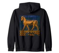 Ishtar Gate Bull Babylonia Ancient Mesopotamian History Art Zip Hoodie