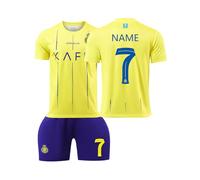 ISHWARA Al NASSR No.7 Personalised Shirts Kit Mens Girls with Name Number Team Logo Custom Football Jersey for Boys Training Suit