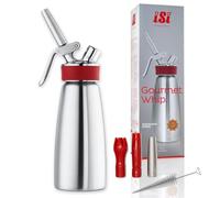 iSi Cream dispenser 500 ml, Gourmet Whip Plus, 0.5 liter, made of high-quality stainless steel, operated with iSi cream capsules, for cream, hot and cold sauces, soups, espumas and desserts