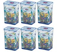 Isi Lock and Lock set of 6 food storage containers, 1.3 litres each, HPL 809