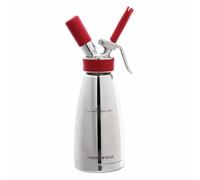 ISI Thermo Whipped Cream Dispenser 500 ml, Stainless Steel, Silver & Red, Also for Soups or Hot Sauces, Bulbs Not Included, CB503