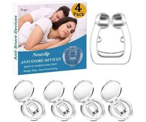 iSick Magnetic Anti Snore Nose Clip (4 Pack)- Silicone Anti Snoring Nose Clip - Airing Snoring Device for Removal of Noise While Sleeping - Nasal Snore Clip for Better Sleep - Reusable Snore Aids