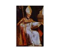 Isidore of Seville-Bartolomé Esteban MurilloWaterproof Poster Wall Painting Canvas Decorative Painting Suitable for Office Bedroom Decoration Living Room PosterUnframe-style20x30inch(50x75cm)