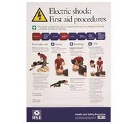 iSigns Health and Safety Poster - Electric Shock Notice Poster (A3 Laminated Office Sign) - Clear Electrical Hazard Warning Display - UK Safety Sign Manufacturer Since 1994