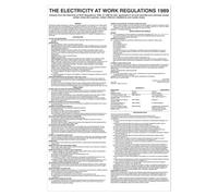 iSigns Health and Safety Poster - Electricity at Work Regulations 1989 (A2 Durable PVC Office Sign) - Workplace Electrical Law Display - UK Safety Sign Manufacturer Since 1994