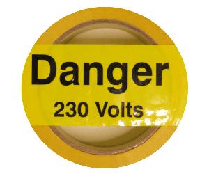 iSigns IS10133MR Industrial Signs Danger 230 Volt Laminated Tape 48mm x 33m Self Adhesive