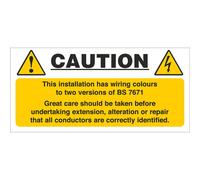 iSigns IS5810SA Industrial Signs Mixed Cable Notice Label 130mm x 60mm Self Adhesive Vinyl (Pack of 10)