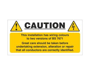 iSigns IS5810SA Industrial Signs Mixed Cable Notice Label 130mm x 60mm Self Adhesive Vinyl (Pack of 10)