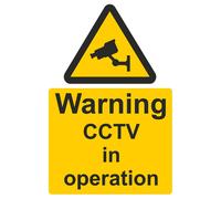 iSigns IS9701RP Industrial Signs Warning CCTV In Operation Label 150mm x 225mm Rigid PVC