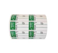 iSigns Pat Testing Stickers (Pass) - 250 Self-Adhesive Vinyl Pat Test Labels on a Roll (35 x 15mm) - Write-On Appliance Inspection Labels - UK Safety Sign Manufacturer Since 1994