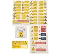 iSigns Solar Contractor Pack - Safety Labels for Buildings with Solar Panels or Generators, HSE Approved