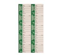 iSigns Warning Signs Pass Pat Test Stickers, Pack of 50, Large Pat Testing Stickers for Electrical Appliances, Self Adhesive Vinyl Write-On Pat Test Labels, 42.5x32.5mm, British HSE Approved
