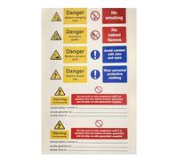 iSigns Warning Signs (Solar Panel Battery Labels) Pack of 5 Sheets with 3 Labels Each, Over-Laminated Self-Adhesive Safety Sticker, British HSE Standards Approved