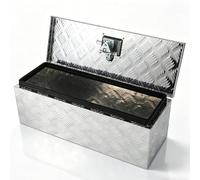 ISINEVER Aluminium Tool Box 33L Heavy Duty Lockable Security Chest with 2 Keys, Trailer Truck Van Locker Anti-thief Dustproof Waterproof Sealed Storage Box 25" x 9" x 9" Job Site Box