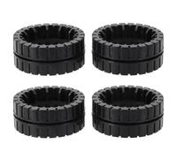 isinkal Vacuum Cleaner Non-Slip Replacement Wheel Tires for M6 6110 6012 Robot Premium Rubber Wheels with Easy Installation Design Compatible with 6112 6113 Models Black 2 Pack(4 PACK)