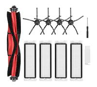 isinlive 11 PCS Q5 Replacement Accessories Kit Compatible with Roborock Q5 Q5+ Q5 Plus Vacuum Cleaner, 1 Main Brush, 4 Hepa Filters, 4 Side Brushes, 1 Cleaning Brush, 1 Screwdriver