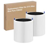 isinlive 2 Pack 311i Max Replacement Filter Compatible with Blueair Blue Pure 311i Max Air Purifiers, H13 True HEPA and Activated Carbon Air Filter for Blue Pure 311i Max, Compare to part #F3MAX