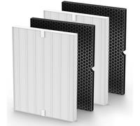 isinlive Air-purifier-replacement-filters Filter H 116130, 2 H13 TRUE HEPA and 2 Activated Carbon Filters Combo Pack for Winix 5500-2, AM80