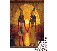 Isis And Osiris Facing The Sunrise over The Nile Puzzle 70x50cm/1000pcs Erwachsene Puzzle,Home Decor